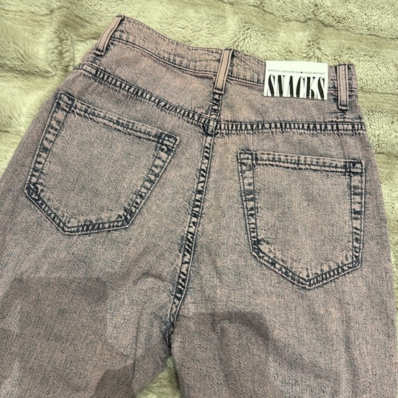 MOTHER Women's Straight Leg Jeans in Light Purple - Picture 10 of 14